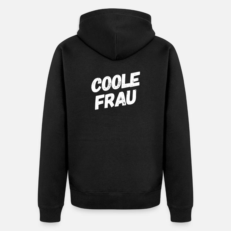 Femme cool drôle de dicton - Veste à capuche bio Premium Unisexe - noir