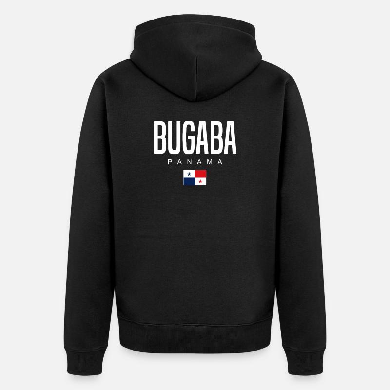 Bugaba Panama Panamaer - Unisex Premium Bio Zip Hoodie - Schwarz