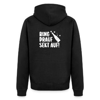 Bachelor Party Team Bride Hen Party - Unisex Premium Organic Zip Hoodie - black - Back - Nico (187cm)