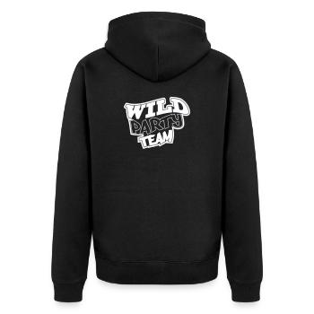 Motif graffiti de l’équipe Wild Party - Veste à capuche bio Premium Unisexe - noir - Dos - Nico (187cm)