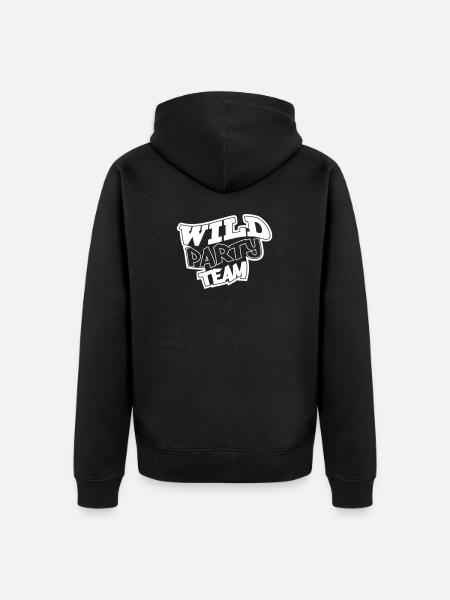 Wild Party Team Graffiti Motif - Unisex Premium Organic Zip Hoodie - black