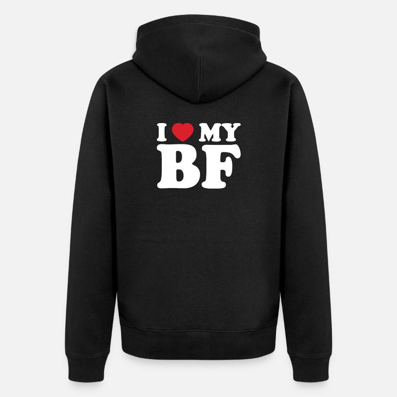 I Heart My BE Tee - Veste à capuche bio Premium Unisexe - noir