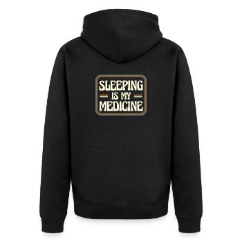 Dormir, c’est mon remède - Veste à capuche bio Premium Unisexe - noir - Dos - Nico (187cm)