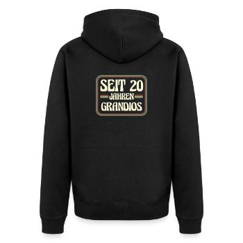 20 Years Old Birthday 20th Birthday - Unisex Premium Organic Zip Hoodie - black - Back - Nico (187cm)