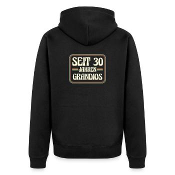 30 ans Anniversaire 30 - Veste à capuche bio Premium Unisexe - noir - Dos - Nico (187cm)