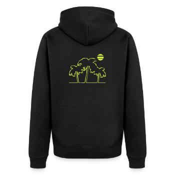 Île de la plage Palm Trees - Veste à capuche bio Premium Unisexe - noir - Dos - Nico (187cm)