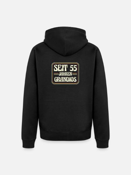 55 ans Anniversaire 55 - Veste à capuche bio Premium Unisexe - noir