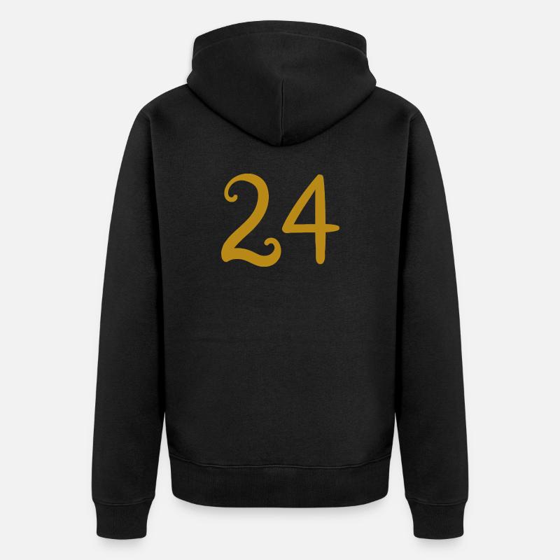 24 - Veste à capuche bio Premium Unisexe - noir