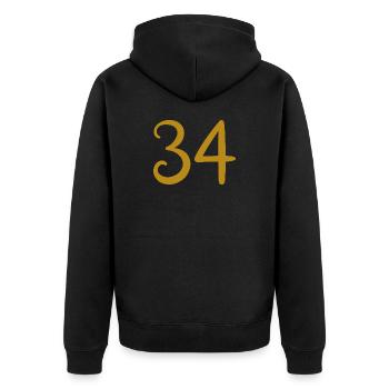 34 - Veste à capuche bio Premium Unisexe - noir - Dos - Nico (187cm)