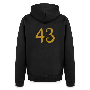 43 - Veste à capuche bio Premium Unisexe - noir - Dos - Nico (187cm)