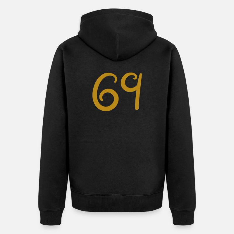 69 - Veste à capuche bio Premium Unisexe - noir