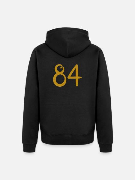84 - Unisex Premium Organic Zip Hoodie - black