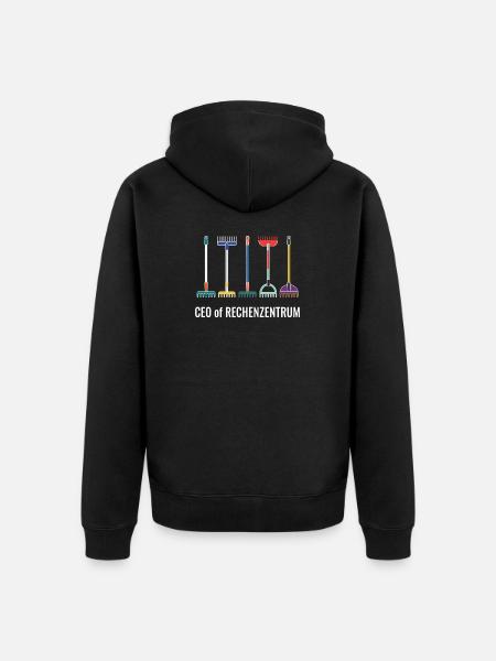 Leiter vom Rechenzentrum Gärtner EDV IT - Unisex Premium Bio Zip Hoodie - Schwarz
