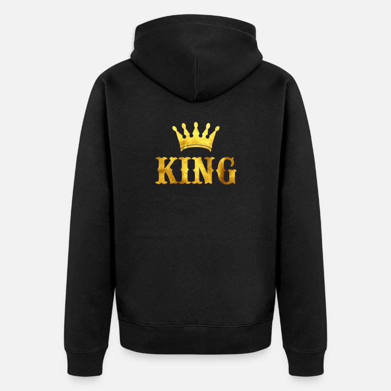 Couronne du Roi - Veste à capuche bio Premium Unisexe - noir
