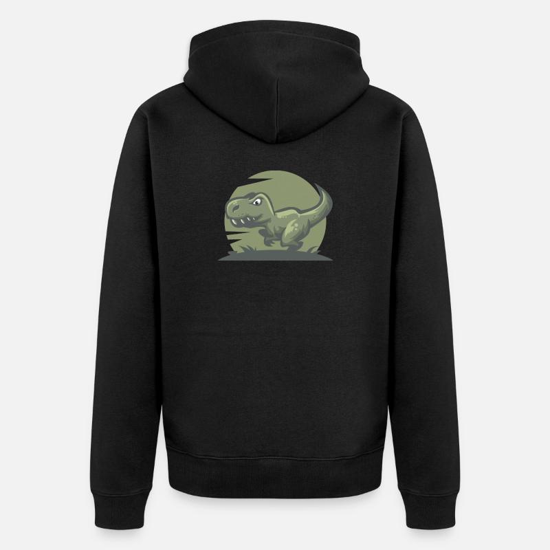 Dinosaure T-Rex - Veste à capuche bio Premium Unisexe - noir