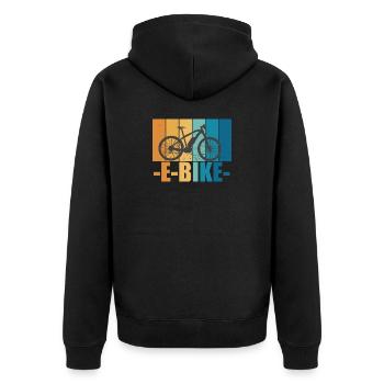 E-Bike Bike Vintage E Bike Batterie Cadeau - Veste à capuche bio Premium Unisexe - noir - Dos - Nico (187cm)