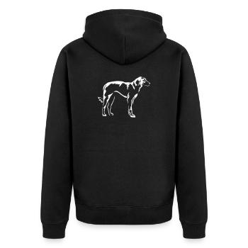 Kangal "Black Edition" - Unisex Premium Bio Zip Hoodie - Schwarz - Hinten - Nico (187cm)