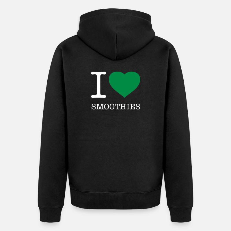 J’ADORE LES SMOOTHIES - Veste à capuche bio Premium Unisexe - noir