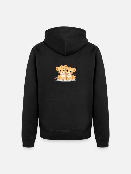 Lionceaux - Veste à capuche bio Premium Unisexe - noir