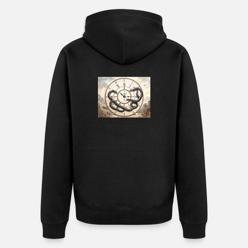 Watch Snake : mythe et temps - Veste à capuche bio Premium Unisexe - noir