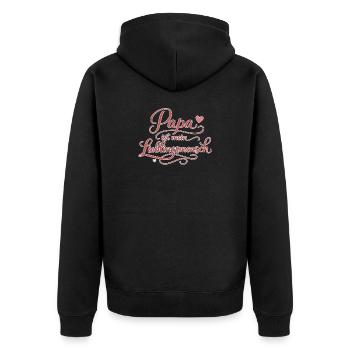 Dad Favorite Person Gift Love - Unisex Premium Organic Zip Hoodie - black - Back - Nico (187cm)