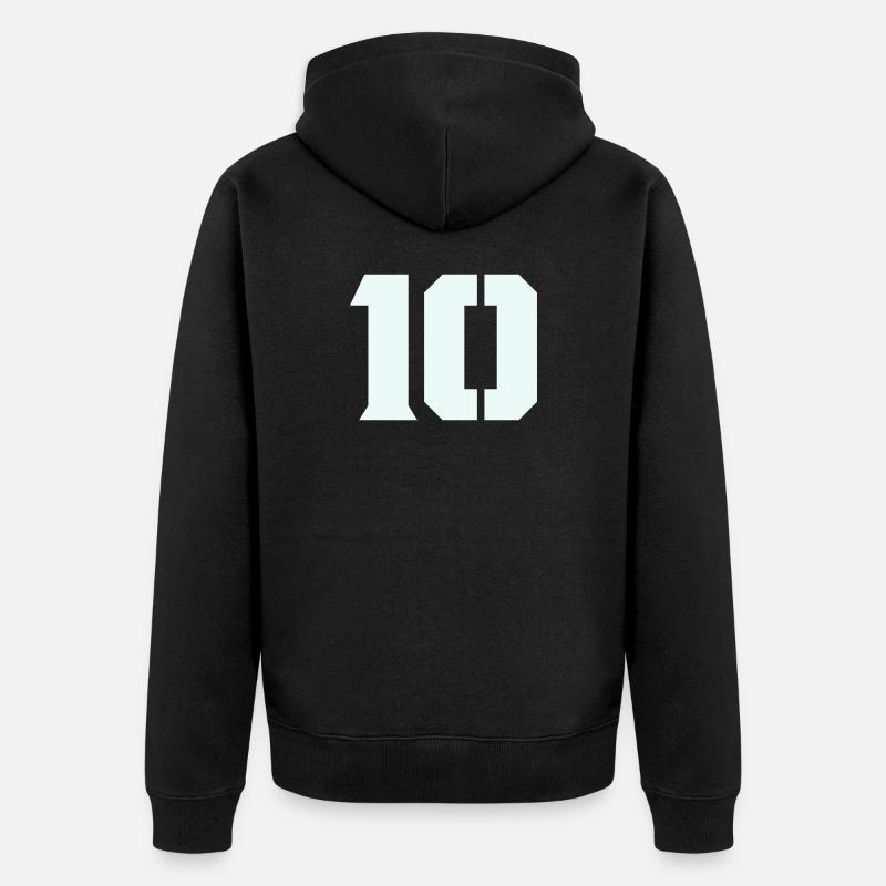 10- - Veste à capuche bio Premium Unisexe - noir