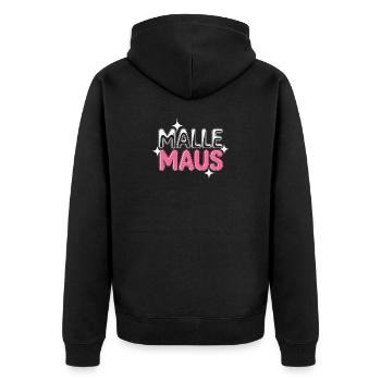 Mallemaus JGA Frauen Mallorca Fan Party Malle Maus - Unisex Premium Bio Zip Hoodie - Schwarz - Hinten - Nico (187cm)