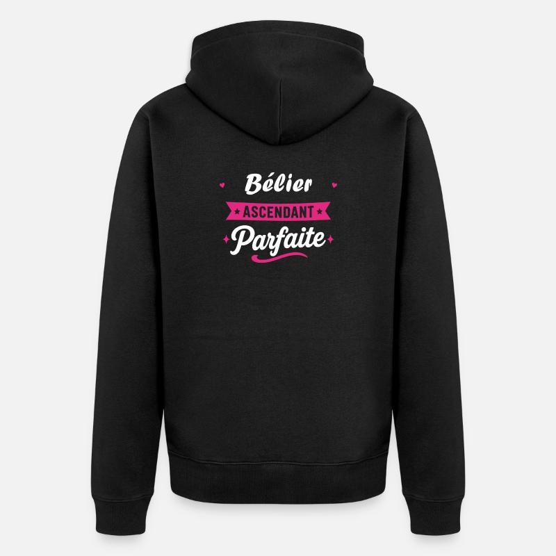 Bélier Ascendant Parfaite - Veste à capuche bio Premium Unisexe - noir