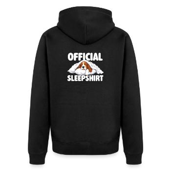 Chemise de nuit officielle - Mignonne maman de chien basset hound - Veste à capuche bio Premium Unisexe - noir - Dos - Nico (187cm)
