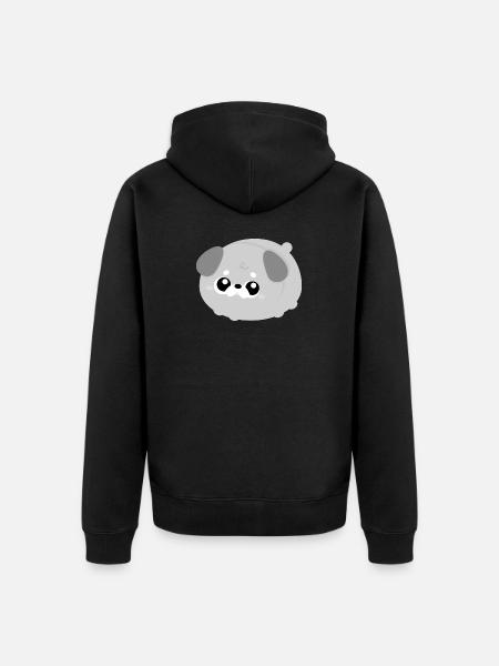 Fluffy Schnauzer - Unisex Premium Bio Zip Hoodie - Schwarz