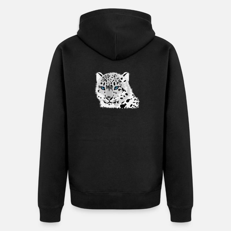 Chat de Léopard - Veste à capuche bio Premium Unisexe - noir