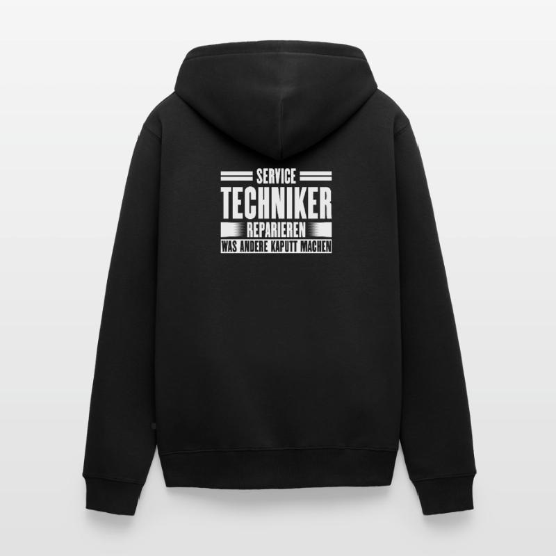 Service Technician Support Solution Slogan Service Unisex Premium Organic Zip Hoodie