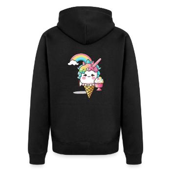 Licorne du Soleil - Brille comme le soleil - Veste à capuche bio Premium Unisexe - noir - Dos - Nico (187cm)
