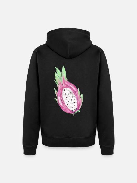 Dragonfruit - Unisex Premium Organic Zip Hoodie - black