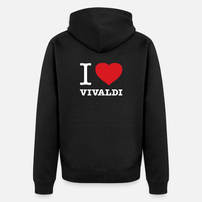 J’ADORE VIVALDI - Veste à capuche bio Premium Unisexe - noir