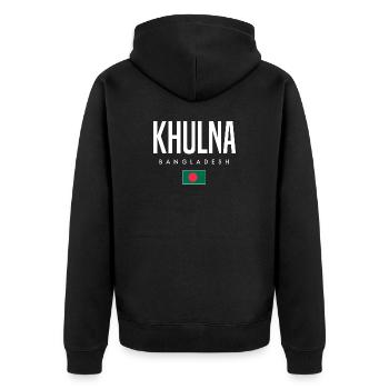 Khulna Bangladesh - Veste à capuche bio Premium Unisexe - noir - Dos - Nico (187cm)
