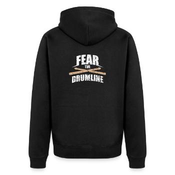 Fear The Drum Line Baguettes de batterie vintage Design musical - Veste à capuche bio Premium Unisexe - noir - Dos - Nico (187cm)