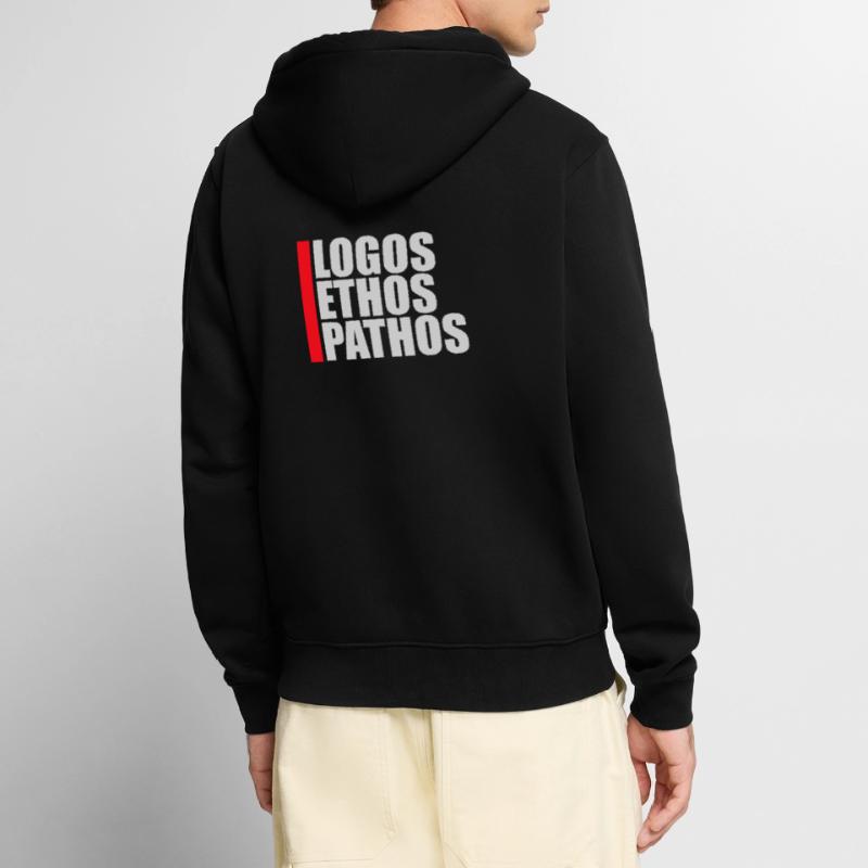 Logos Ethos Pathos Rhetoric Philosophy Student Unisex Premium Organic Zip Hoodie