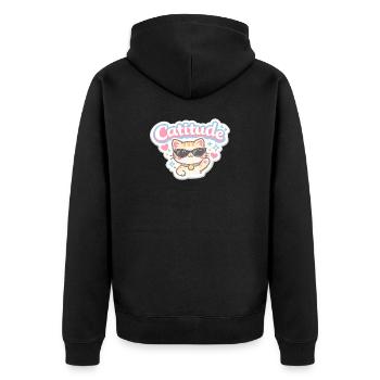 Lunettes de soleil Catitude Cat - Veste à capuche bio Premium Unisexe - noir - Dos - Nico (187cm)