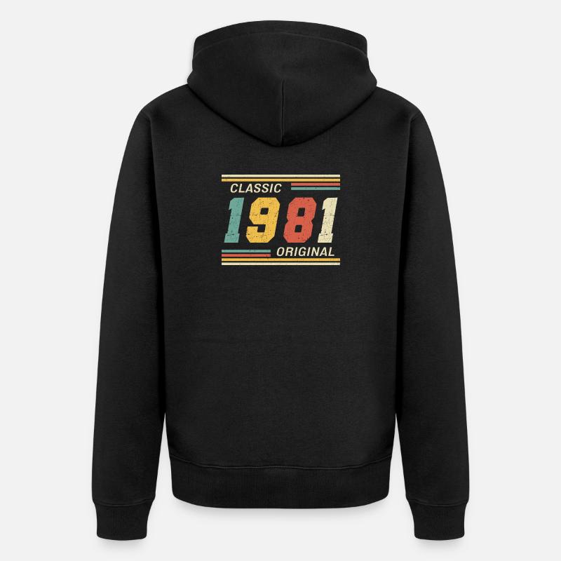 Classique 1981 original 1981 - Veste à capuche bio Premium Unisexe - noir