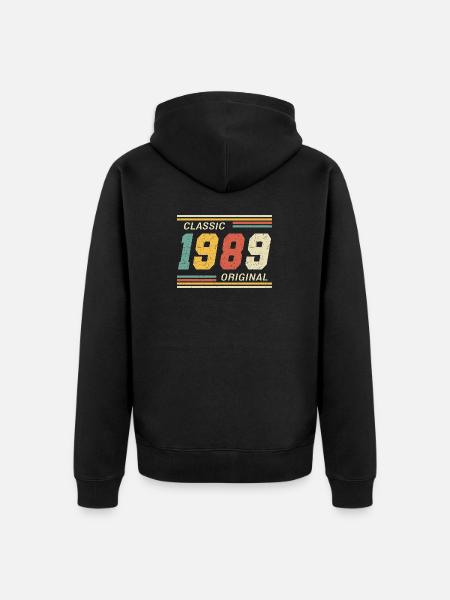 Classic 1989 original 1989 - Unisex Premium Organic Zip Hoodie - black