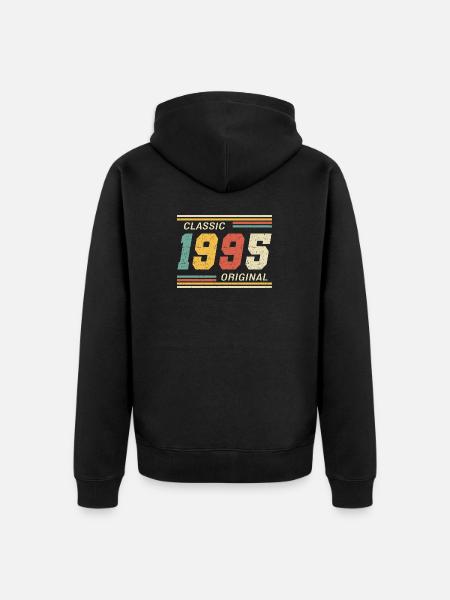 Classic 1995 original 1995 - Unisex Premium Organic Zip Hoodie - black
