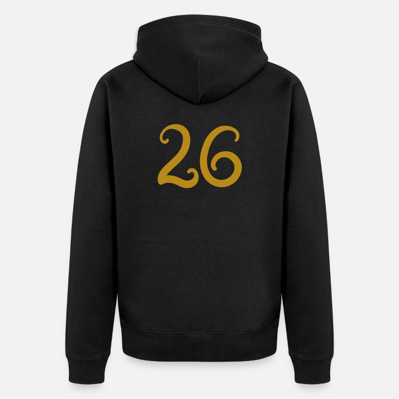 26 - Veste à capuche bio Premium Unisexe - noir