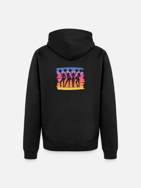 Cheerleader Cheer Mom Cheerleading - Unisex Premium Organic Zip Hoodie - black