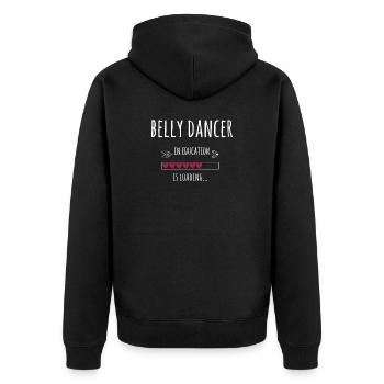 Bauchtänzerin & Bauchtanz in Ausbildung Geschenk - Unisex Premium Bio Zip Hoodie - Schwarz - Hinten - Nico (187cm)