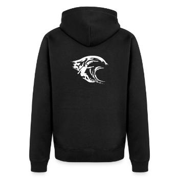 Surf Vagues Eau Mer Symbole Surfeur Icône - Veste à capuche bio Premium Unisexe - noir - Dos - Nico (187cm)
