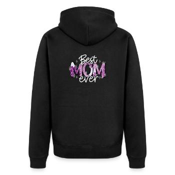 La meilleure maman de tous les temps fleurs fête des mères lettrage amour maman - Veste à capuche bio Premium Unisexe - noir - Dos - Nico (187cm)