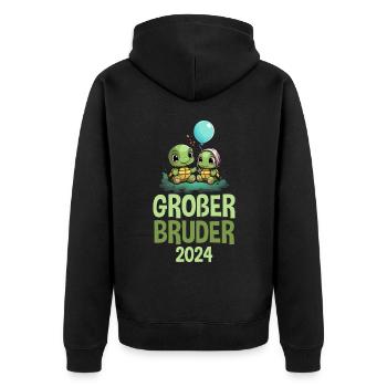 Big Brother 2024 Turtles Pregnancy - Unisex Premium Organic Zip Hoodie - black - Back - Nico (187cm)