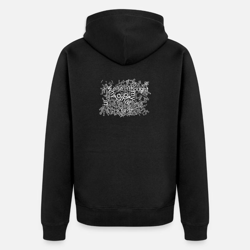 Réflexions sur le collage motivant Word Clouds - Veste à capuche bio Premium Unisexe - noir