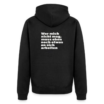 QUI NE M’AIME PAS - Veste à capuche bio Premium Unisexe - noir - Dos - Nico (187cm)